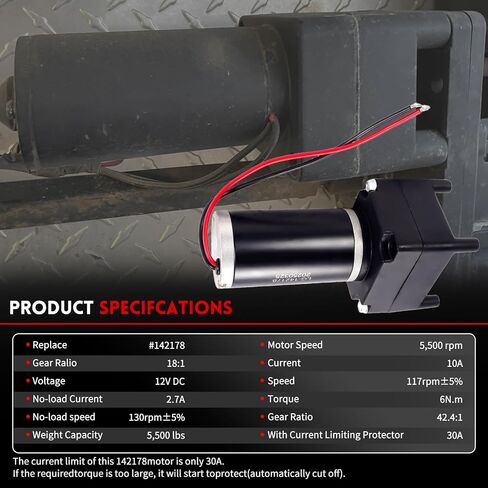 RV 5th Wheel Landing Gear Motor Fits for Lippert Venture ، Atwood ، Stromberg Carlson ، Electric RV Jack Motor 丨 استبدال LG-142178-Black in Saudi Arabia