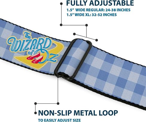 Movies Belt, Seatbelt Buckle Belt, The Wizard of Oz Logo Gingham Checker Blues, Adjustable in Saudi Arabia