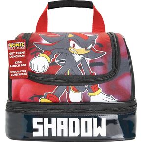 احصل على اتجاه Sonic the Hedgehog Lunch Box Shadow معزول مع مقصورتين للأطفال المراهقين Travel Picnic Beach (Black Shadow) in Kuwait