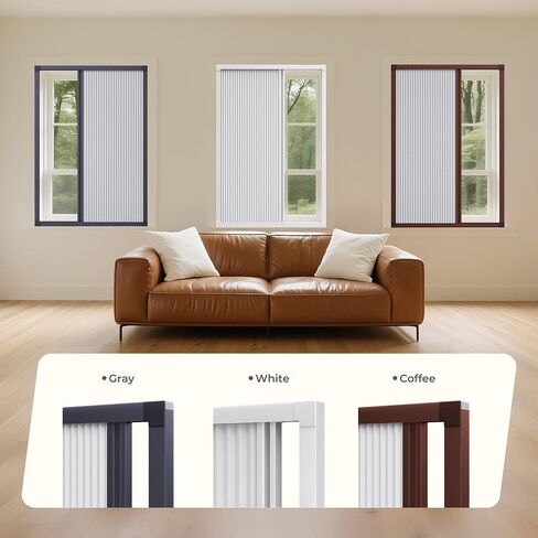 Allesin zen No Drill Cellular Shades, Blackout Honeycomb Shades Cordless for Window Blinds, Easy Install UV Protection Shades for Home, Office, Bedroom, Custom Size-White Frame（with Shading Edge） in Kuwait
