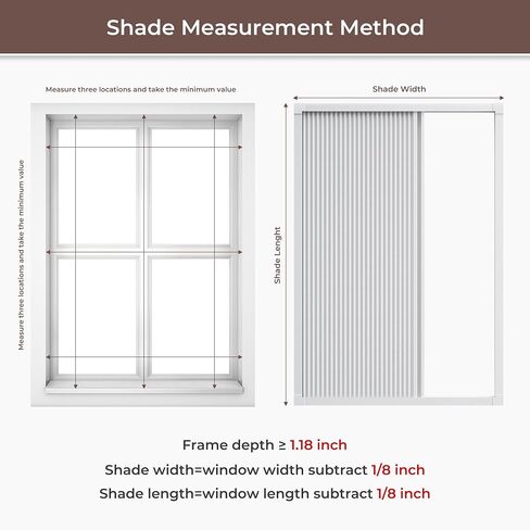 Allesin zen No Drill Cellular Shades, Blackout Honeycomb Shades Cordless for Window Blinds, Easy Install UV Protection Shades for Home, Office, Bedroom, Custom Size-White Frame（with Shading Edge） in Kuwait
