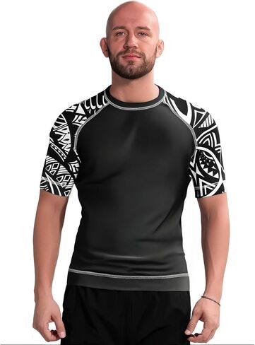 BJJ Rashguard for Men ، short sleeve Upf 50+ compression shirt ، Beastlayer Mens Rash Guard ، Jiu Jitsu Top in Saudi Arabia