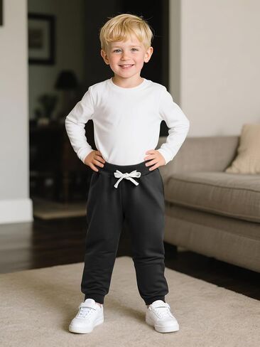 Resinta 3 Pack Toddler Boys Sweatpants Kids Active Jogger Pants Boys Disual Athletic Pantic On Pants مع جيوب الرباط in Saudi Arabia