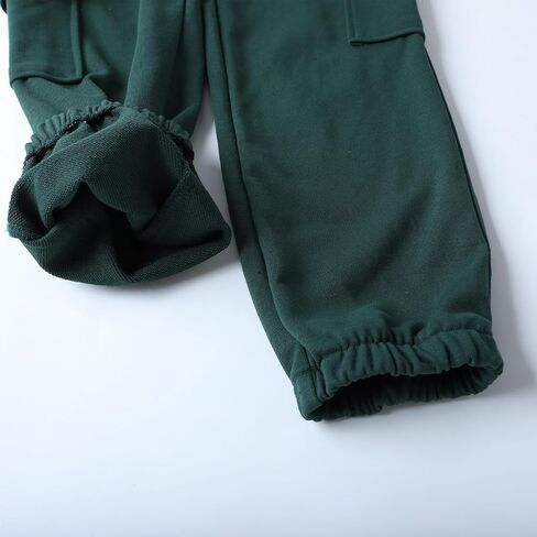 HILEELANG Boy Cargo Sweatpants 3 Pack - Kids Cotton Blend Joggers with Pockets Elastic Waistband Pants for School 5-15Y in Saudi Arabia