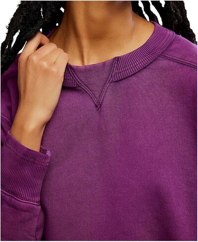 Free People Women's Intercept Pullover, Black Cherry in Saudi Arabia
