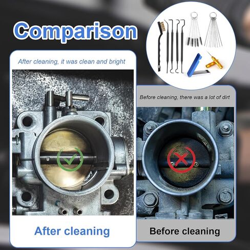 مجموعة Carburetor Cleaning ، تشمل فرشاة رأس واحدة واحدة 23 إبر 5 فرش نايلون 1 مكشطة و 4 خطافات تنظيف للدراجة النارية ATV chainsaw in Saudi Arabia