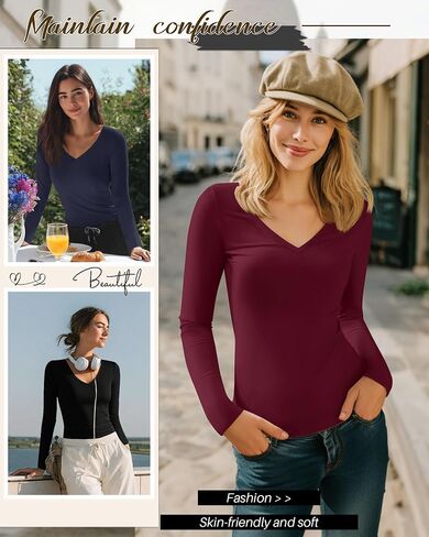 4 Pack Women's Under Scrubs Long Sleeve V Neck Shirts Slim Fit Stretchy Undershirt Basic Casual Tops for Nurse in Saudi Arabia