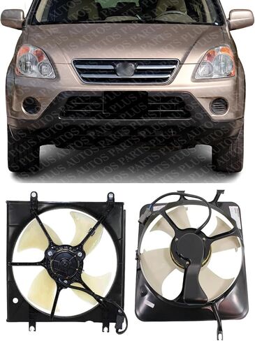 Front Radiator & A/C Condenser Single Fan Assembly Direct Replacement Compatible With 1997-2001 Honda CR-V HO3115106 HO3113110 19015P3F004-PFM 38615P3F000 in Saudi Arabia
