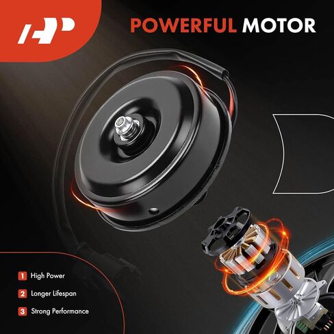 A-Premium A/C Condenser Fan Motor Compatible with Honda Civic 1992-1998, Civic del Sol 1993-1997, with Air Conditioning in Kuwait