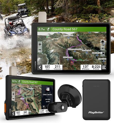 Garmin Tread XL Overland 10" Powersport Navigator Bundle - High-Performance Off-Road GPS ATV Navigator, Touchscreen Display - Includes PlayBetter 5000mAh Portable Charger in Saudi Arabia
