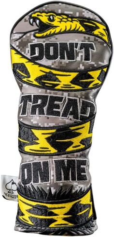 Pins & Aces Golf Co. غطاء رأس ممتاز Don't Tread On Me - جلد عالي الجودة، غطاء رأس مصنوع يدويًا - قم بتصميم حقيبة الجولف الخاصة بك وتخصيصها - تصميم كلاسيكي مستوحى من الرحلات الأمريكية والوطنية in Saudi Arabia