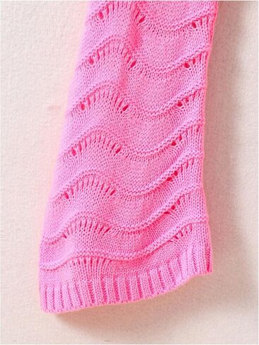 Soly Hux Girl's Crochet Hollow Out Sweater Crew Crew Neck Long Sleeve Pullover Tops in Saudi Arabia