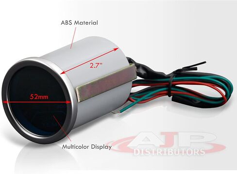 AJP Distributors Performance Racing Universal JDM Sport Smoke Tint Analog Needle 2" INCH 52MM Oil Temperature Meter Gauge 100-300°F Degrees Fahrenheit Electric LED Multicolor Display Monitor Upgrade in Saudi Arabia