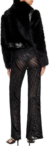 Forever 21 Womens Cheer Sequin Zebra Flare Pants in Saudi Arabia