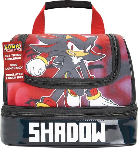 احصل على اتجاه Sonic the Hedgehog Lunch Box Shadow معزول مع مقصورتين للأطفال المراهقين Travel Picnic Beach (Black Shadow) in Kuwait