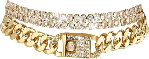 14K Gold Anklets for Women Waterproof Rhinestone Ankle Bracelet Layered Cuban Link Chain Diamond Anklet Beach Jewelry for Women in Kuwait