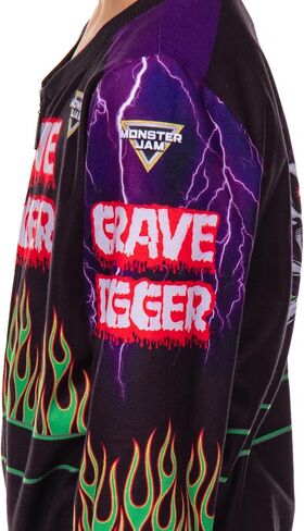 Intimo Monster Jam Grave Digger Union Union Suit Kids Fleece Monster Truck One Piece Pajamas in Saudi Arabia