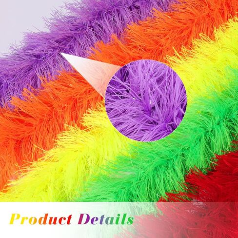 5 PCS Feather Boas 5ft Boas Boas Colorful Feather Boas مجموعة للنساء أزياء عيد ميلاد عيد ميلاد هالوين in Saudi Arabia