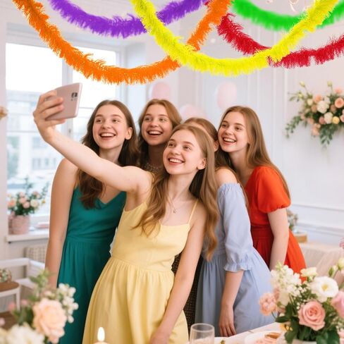 5 PCS Feather Boas 5ft Boas Boas Colorful Feather Boas مجموعة للنساء أزياء عيد ميلاد عيد ميلاد هالوين in Saudi Arabia