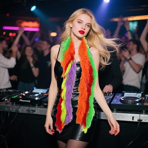 5 PCS Feather Boas 5ft Boas Boas Colorful Feather Boas مجموعة للنساء أزياء عيد ميلاد عيد ميلاد هالوين in Saudi Arabia