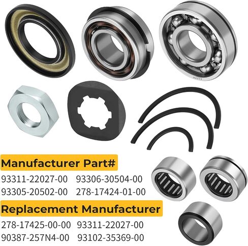 M Mati Transmission Bearings Kit مع Circlip لـ Yamaha Banshee 350 YFZ350 1987-2006 93311-22027-00 278-17424-01-00 93311-42045-00 93306-30504-00 93305-20502-00 90387-257N4-00 93102-00 in Saudi Arabia