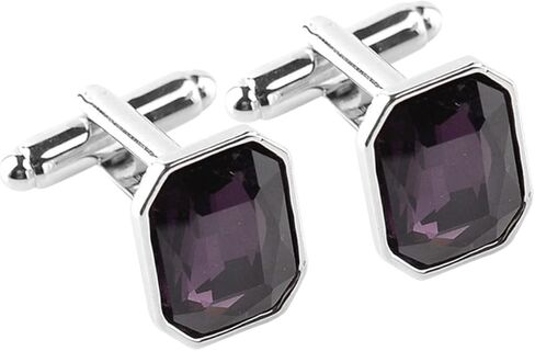 1pair Stylish Rhinestone Cufflinks for Dress Shirts Elegant Sleeve Buttons for Tuxedo Formal Occasions Comfortable Fit Unique Design for Weddings and Parties in Kuwait