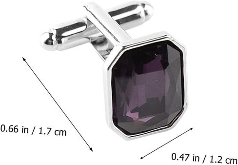 1pair Stylish Rhinestone Cufflinks for Dress Shirts Elegant Sleeve Buttons for Tuxedo Formal Occasions Comfortable Fit Unique Design for Weddings and Parties in Kuwait