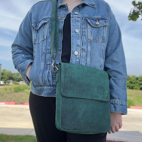 Myra Bag Distressed Leather Messenger Bag - Crossbody Purse for Women in Saudi Arabia