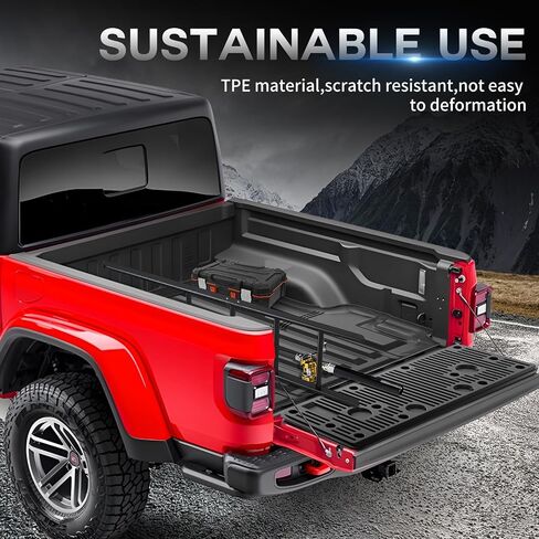 Truck Bed Mat Compatible with 2020-2025 Jeep Gladiator JT Bed Mat Tailgate Liner TPE Replacement for 2020 2021 2022 2023 2024 2025 Jeep Gladiator Accessories(Truck Bed Liner+Tailgate Mat) in Saudi Arabia
