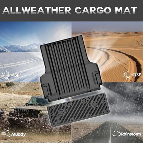 Truck Bed Mat Compatible with 2020-2025 Jeep Gladiator JT Bed Mat Tailgate Liner TPE Replacement for 2020 2021 2022 2023 2024 2025 Jeep Gladiator Accessories(Truck Bed Liner+Tailgate Mat) in Saudi Arabia
