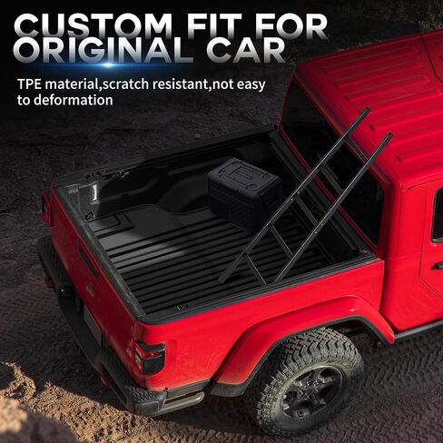 Truck Bed Mat Compatible with 2020-2025 Jeep Gladiator JT Bed Mat Tailgate Liner TPE Replacement for 2020 2021 2022 2023 2024 2025 Jeep Gladiator Accessories(Truck Bed Liner+Tailgate Mat) in Saudi Arabia