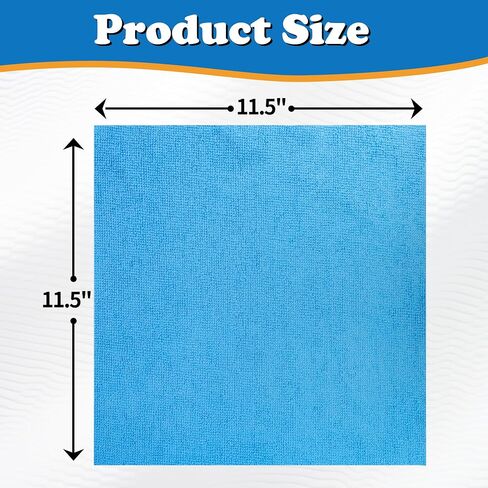 FIXSMITH White Microfiber Cleaning Cloth, Pack of 50, 16"X12" Cleaning Rags for Housekeeping and Kitchen, Reusable Shop Towels for Car, Lint Free, Scratch-Free, Highly Absorbent Microfiber Towels in Kuwait