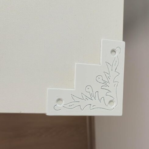 Black Metal Corner Protector 3.3 * 3.3 * 1 in Decorative Wood Funiture 4pcs Barn Sliding Door Corner Guards Metal Table Corner Antirust Zinc Alloy Edge Cover Bracket with Screw in Saudi Arabia