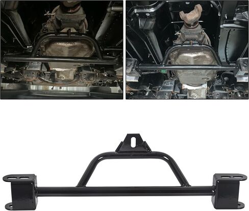 KUAFU Conversion Crossmember Compatible with 2000-2013 Chevrolet Silverado GMC Sierra 4L60E to 4L80E (2wd) Black in Saudi Arabia