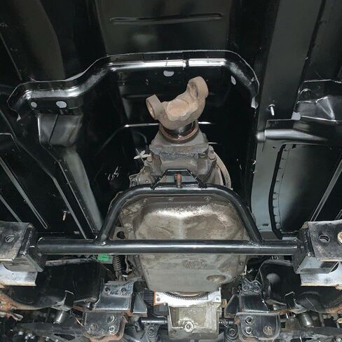 KUAFU Conversion Crossmember Compatible with 2000-2013 Chevrolet Silverado GMC Sierra 4L60E to 4L80E (2wd) Black in Saudi Arabia
