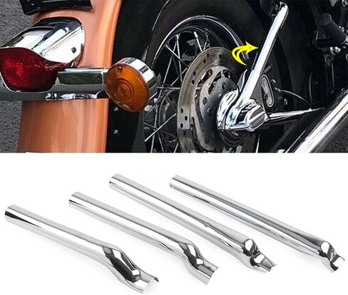 FSFY Motorcycle Rear Swingarm Tube Covers Chrome for Harley-DAVIDSON for Softail FXS, FLS, FLSTFB, FLSTF, FXSTD or FLSTN models in Saudi Arabia