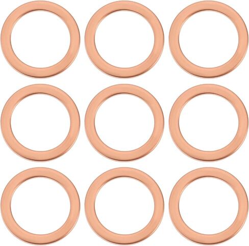 40pcs خط فرامل السيارات النحاس غسالة M10 غسالة 14x10x1mm متوافق مع دراجة HEL in Saudi Arabia