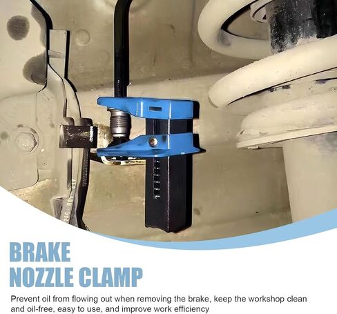 4 PCS Car Brake Line Clamp, Brake Oil Line Plug Tool, Brake Oil Line Guard, Universal for Most Cars (Blue) in Saudi Arabia