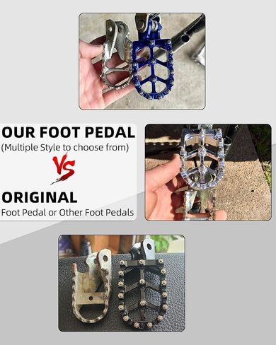 JFG RACING Dirt Bike Foot Pegs with Springs,7075 Aluminum CNC Footpegs Pedals Rests for Surron Light Bee X and S/E Ride Pro SS/CRF150F CRF230F 03-19/X160/X260-Silver in Saudi Arabia