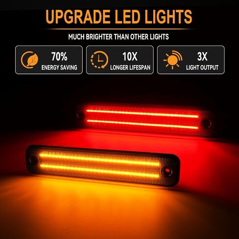 مصابيح العلامة الجانبية المقدمة الأمامية والخلفية لهاممر H2 2003-2009 العدسة المدخنة 2ROWs عوارض LED مصابيح العوامل العاكسة الجانبية ، واتجه إلى إشارة Sidemarker 4 PCs in Kuwait