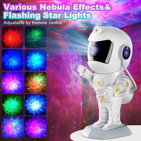 رائد الفضاء Galaxy Projector Robot Star Night Light Light Starry Nebula Spector LED مصباح LED مع Timer و Remote Control Light Light Projector ديكور غرفة عيد الميلاد وأعياد الميلاد in Saudi Arabia