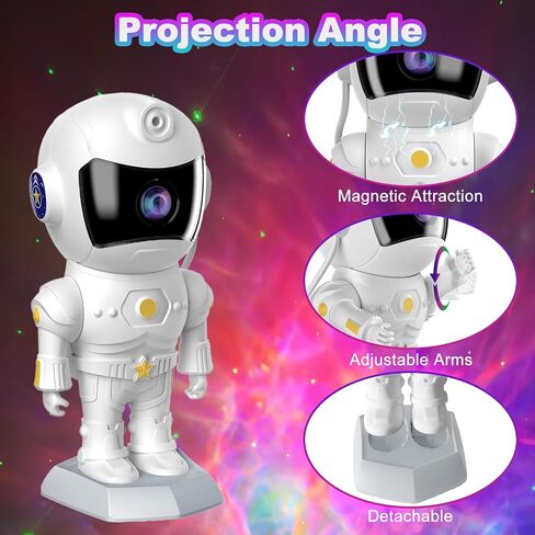 رائد الفضاء Galaxy Projector Robot Star Night Light Light Starry Nebula Spector LED مصباح LED مع Timer و Remote Control Light Light Projector ديكور غرفة عيد الميلاد وأعياد الميلاد in Saudi Arabia