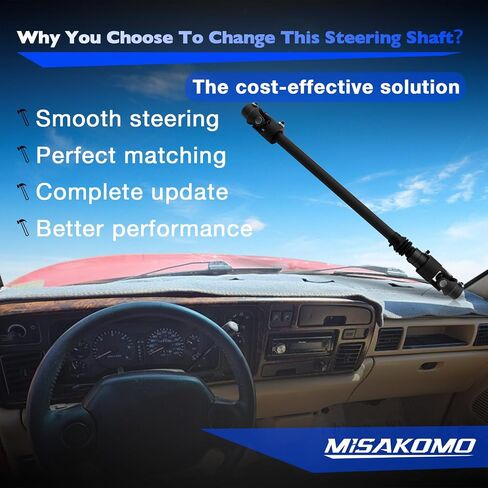 Telescopic Steering Column Shaft Compatible with 1995-2002 Full Size Dodge Truck Ram 1500 Ram 2500 Ram 3500 Heavy Duty Telescopic Steering Shaft Replace # 000950 in Saudi Arabia
