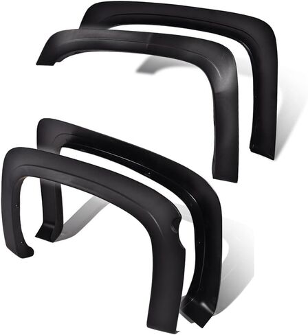 Pit66 Fender Flares متوافق مع Chevy Silverado 1500 2007-2013 (فقط السرير 5'8 "، لا يناسب 6.5 '/8' ، لا يناسب Z71 ، لا تناسب GMC Sierra) ، مجموعة العجلات على طراز المصنع الأسود ، 4 pcs in Saudi Arabia