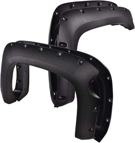 G-PLUS Fender Flares Textured Pocket Riveted Compatible with Chevy Silverado 1500 2007-2013 Wheel Flares, Only Fit 5.8' Short Bed Crew Cab (Excludes 07 Classic Models), Not Fit GMC Sierra in Saudi Arabia