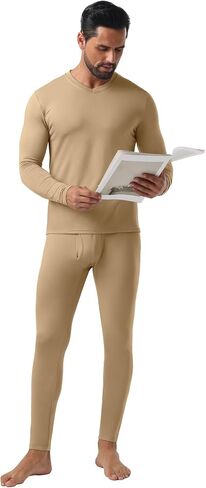 Askdeer Thermal Underwear for Men Long Johns Thermal Fleece Lined Long Underwear Base Layer Set in Saudi Arabia