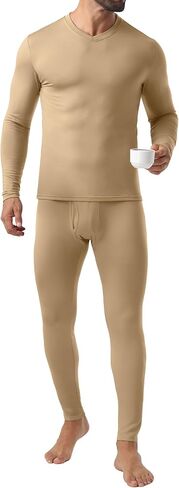 Askdeer Thermal Underwear for Men Long Johns Thermal Fleece Lined Long Underwear Base Layer Set in Saudi Arabia