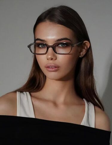 Slocyclub Square Blue Light Blocking Glasses for Women Men Vintage Rectangular Frame Eyeglasses Retro Small Square Glasses in Saudi Arabia