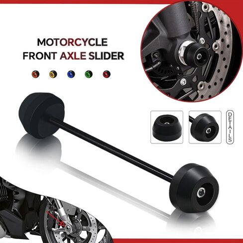 Motorcycle Front Axle Slider Wheel Protector Fit for Versys650 1000 Ninja650 Z650 Z900 R7 MT-09 XSR900 RSV4 CBR650R CBR1000RR GSX-S1000 and Other Models CNC Front Wheel Fork Slider Protectors (Red) in Saudi Arabia