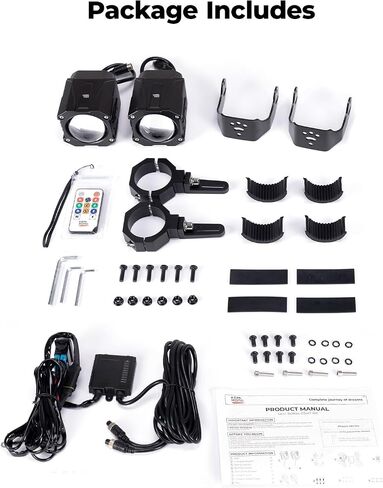 KEMIMOTO Whipless LED Whip Lights with 9 Chase & Flash Light Modes, Compatible with Polaris RZR Ranger Can-Am Maverick X3 Defender CFmoto, Fit 1.5''-2'' Roll Cage, Alien Lights for SXS in Saudi Arabia